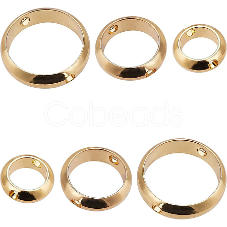 BENECREAT 54Pcs 3 Style Ring Brass Bead Frames KK-BC0004-48-1