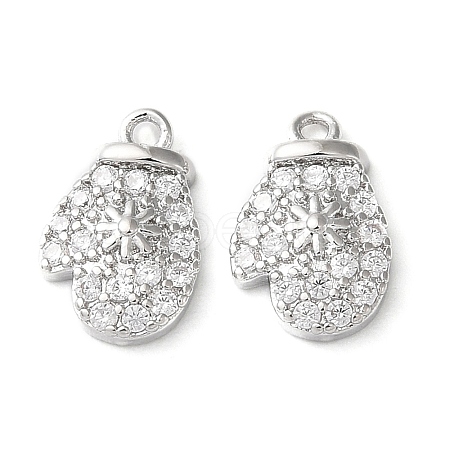 Brass Micro Pave Cubic Zirconia Charms KK-F862-06P-1