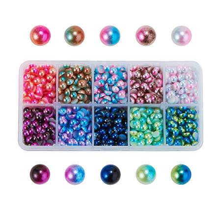 Acrylic Imitation Pearl Cabochons OACR-CJ0001-03-1