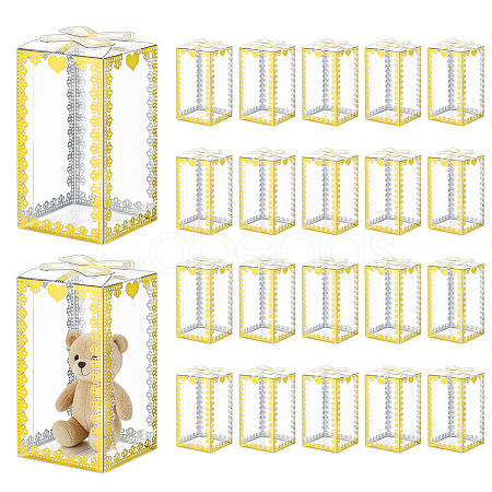Gold Stamping Transparent PET Packaging Boxes CON-WH0816-85-1