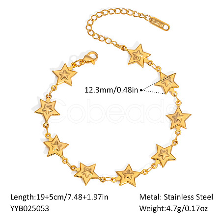 Stainless Steel Link Bracelets for Women RL7382-5-1