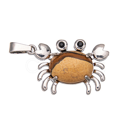 Natural Picture Jasper Pendants PW-WG77816-05-1