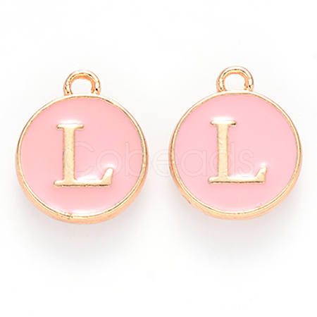 Golden Plated Alloy Enamel Charms ENAM-S118-07L-1