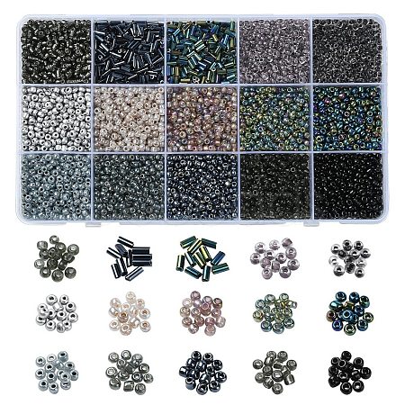 DIY Round Glass Beads Bracelets Making Kits SEED-YW0002-63D-1