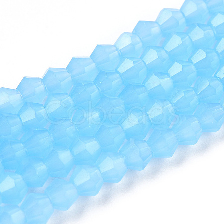 Imitation Jade Glass Beads Strands EGLA-A039-J2mm-D03-1