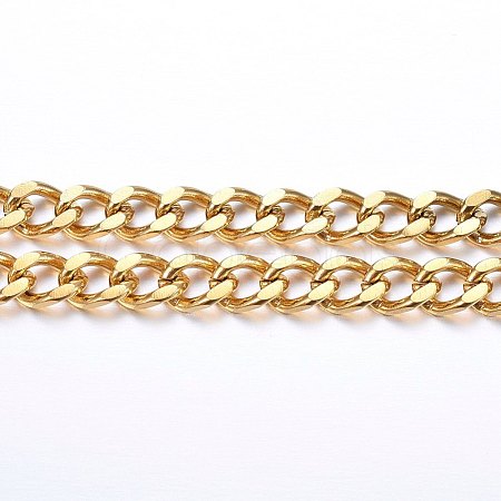 PVD Vacuum Plating 304 Stainless Steel Cuban Link Chains CHS-H020-06G-1