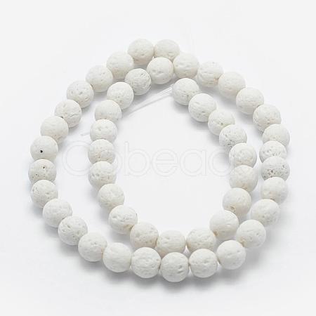 Natural Lava Rock Beads Strands G-F531-6mm-G17-1