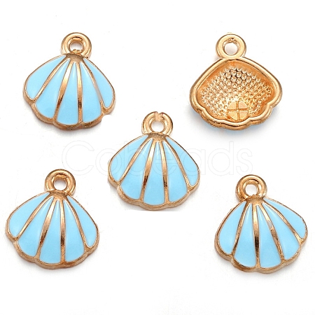 Sea Animal Alloy Enamel Pendants PW-WGE87A6-09-1