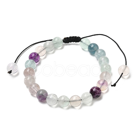 Natural Fluorite Beaded Bracelets BJEW-K228-03-1