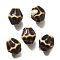 Handmade Porcelain Beads, Rhombus, Coffee, 11.5x10mm, Hole: 2mm