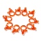 Transparent Plastic Lobster CLaw Clasps, FireBrick, 26x19x6mm, Hole: 2mm