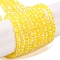 Baking Electroplate Glass Beads Strands, AB Color, Faceted, Round, Yellow, 3x2mm, Hole: 0.7mm, about 152~153pcs/strand, 13.39''(34~34.5cm)