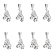 Unicraftale 8Pcs 304 Stainless Steel Pendants, Roller Skate, Stainless Steel Color, 19x14.5x6.5mm, Hole: 7.5x3.5mm