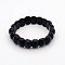 Synthetic Blue Goldstone Oval Bead Stretch Bracelets, 55~60mm