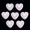 Flocky Acrylic Beads, Bead in Bead, Heart, Pink, 16x18x11mm, Hole: 2mm