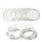 Steel Memory Wire, Round, for Wrap Bracelets Making, Silver, 22 Gauge, 0.6mm, 60mm inner diameter