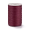 Round Waxed Polyester Thread String, Micro Macrame Cord, Twisted Cord, for Leather Sewing Stitching, FireBrick, 0.3~0.4mm, about 174.98 Yards(160m)/Roll