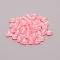 Transparent Acrylic Beads, with Enamel, Heart, Pink, 6.5x6.5x4.5mm, Hole: 1mm, 100pcs/bag