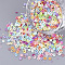 Ornament Accessories, PVC Plastic Paillette/Sequins Beads, Drilled & No Hole, Flat Round, Mixed Color, 1~2.5x0.5mm, Hole: 0.8mm