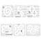 HOBBIESAY 6Pcs 6 Styles Acrylic Quilting Templates, DIY Patchwork Sewing Crafts, Wave/Vortex, Clear, 140~190x140~160x3mm, 1pc/style