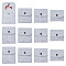 AHADERMAKER 12Pcs 4 Styles Portable Felt Card Cover Bag, with Iron Snap Button, Rectangle, Ghost White, 7.6~11.7x8.8~10.3cm, 3pcs/style