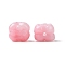 Opaque Epoxy Resin Beads, Clover, Pink, 10x9x8mm, Hole: 1.2mm