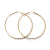 201 Stainless Steel Big Hoop Earrings EJEW-A054-06B-G-1