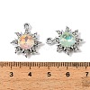 UV Plating Alloy Glass Pendants FIND-K032-09P-3