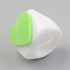 Opaque Acrylic Finger Rings X-RJEW-T010-13-4