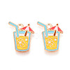 Beach Theme Alloy Enamel Pendants ENAM-T022-33F-1