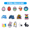 56Pcs 14 Style Easter Theme PVC Plastic Cabochons KY-FH0001-21-4