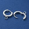 201 Stainless Steel Huggie Hoop Earrings Findings STAS-A167-01J-S-2
