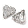 Brass Micro Pave Clear Cubic Zirconia Pendants KK-S388-01P-04-2