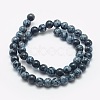 Natural Snowflake Obsidian Beads Strands G-K287-03-8mm-2