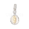 Brass Micro Pave Cubic Zirconia Pendants KK-S510-45GP-03-1