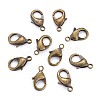 Antique Bronze Brass Lobster Claw Clasps X-KK-903-AB-NF-2