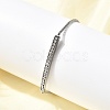 304 Stainless Steel Rhinestone Link Bracelets BJEW-P369-01P-1