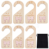 7Pcs MDF Closet Hanger Organizer AJEW-WH0752-034-1