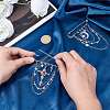 2Pcs 2 Styles Steel Brooches JEWB-BM0001-01P-3