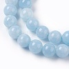 Dyed Natural White Jade Beads Strands G-P407-01-3