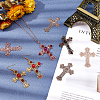 30Pcs 5 Colors Brass Filigree Joiners Links KK-PH0003-36-2