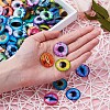 Eye Printed Glass Cabochons GGLA-BT0001-01-12