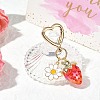 Acrylic Strawberry Pendant Decoration HJEW-SW00120-01-5