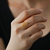 Hollow Out Chinese Knot 304 Stainless Steel Finger Ring for Women RJEW-E073-09G-4