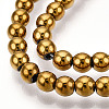 Non-Magnetic Synthetic Hematite Beads Strands X-G-S096-4mm-2-3