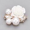 Alloy Rhinestone Cabochons X-PALLOY-T066-32KC-2