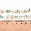 Handmade Brass Glass Square Link Chains CHC-F019-10G-01-3