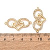 Brass Micro Pave Cubic Zirconia Connector Charms CU-CBA4579-02G-F-2