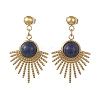 Natural Gemstone Stud Dangle Earrings EJEW-JE07269-01-3