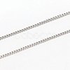 Tarnish Resistant 304 Stainless Steel Curb Chains CHS-L001-59-0.3mm-1